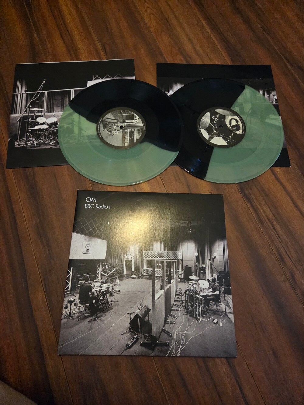 NEW OM BBC Radio 1 Limited Edition Black & Mint Green Vinyl Records (2)